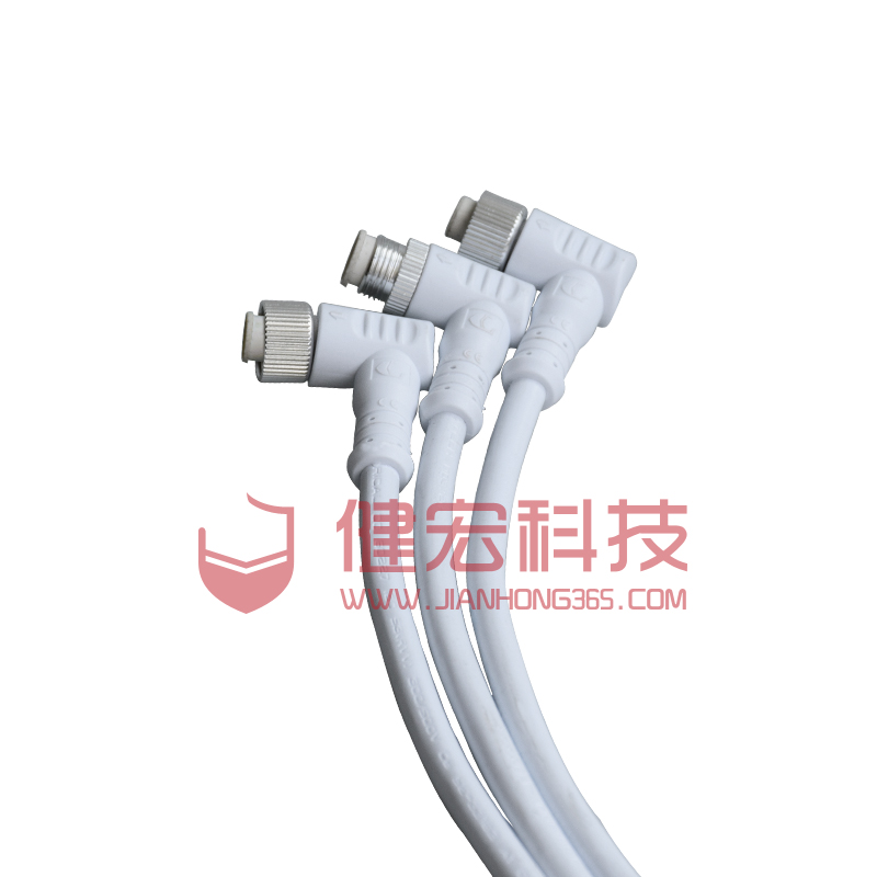 m12 2-8芯 IP65-IP68 90度防水連接器