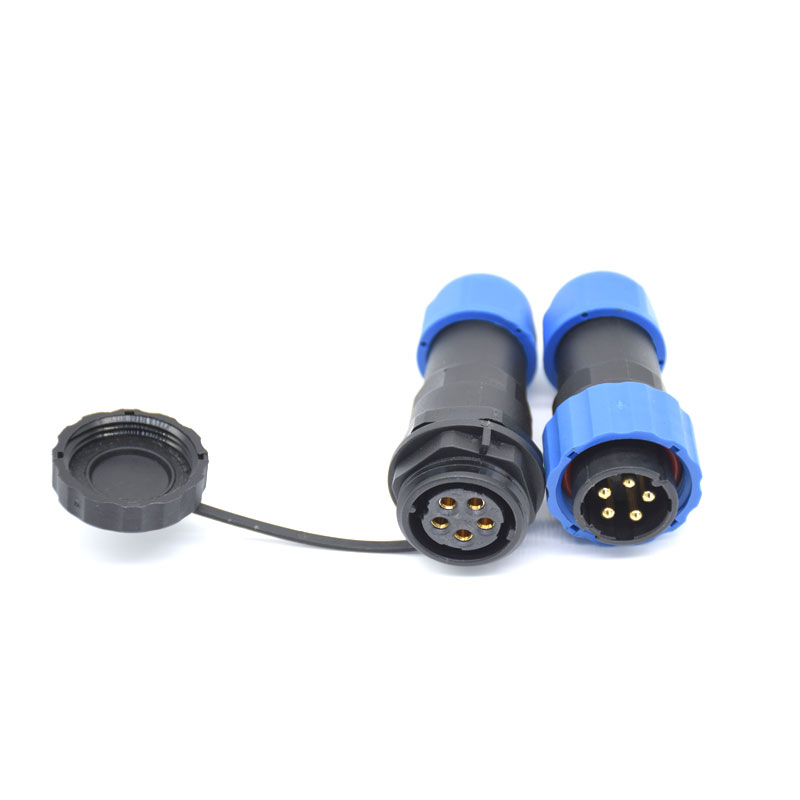 m20 5芯快速防水連接器 直通式電纜插頭